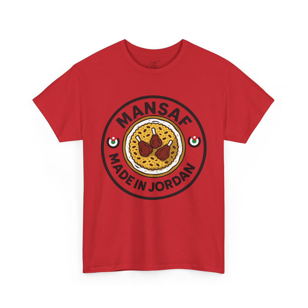 Mansaf Inspired Tee, Unisex Heavy Cotton T-Shirt for Food Lovers, Perfect Gift for Foodies, Great for Casual Outings, Cultural Celebrations